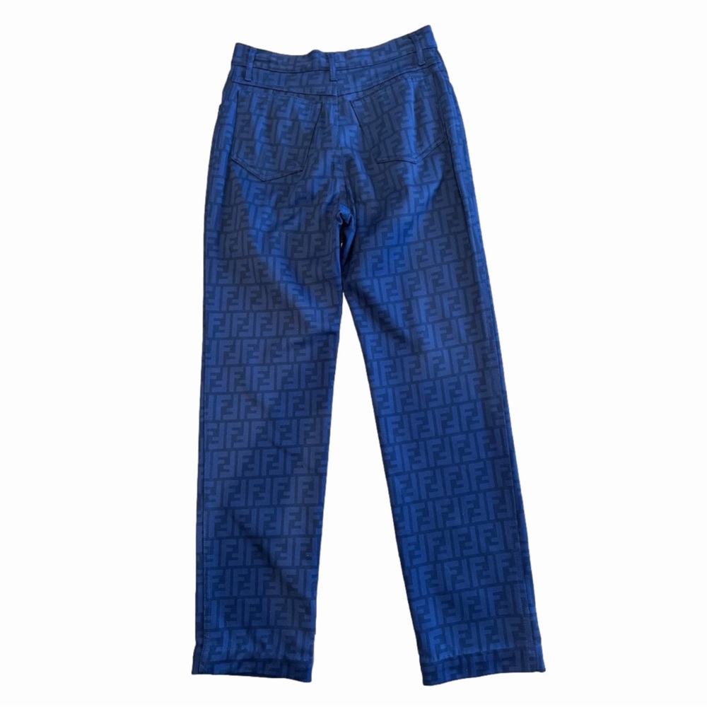 Vintage Fendi Roma Amor Zucca Monogram Navy/ Black Pants - Picture 3 of 6